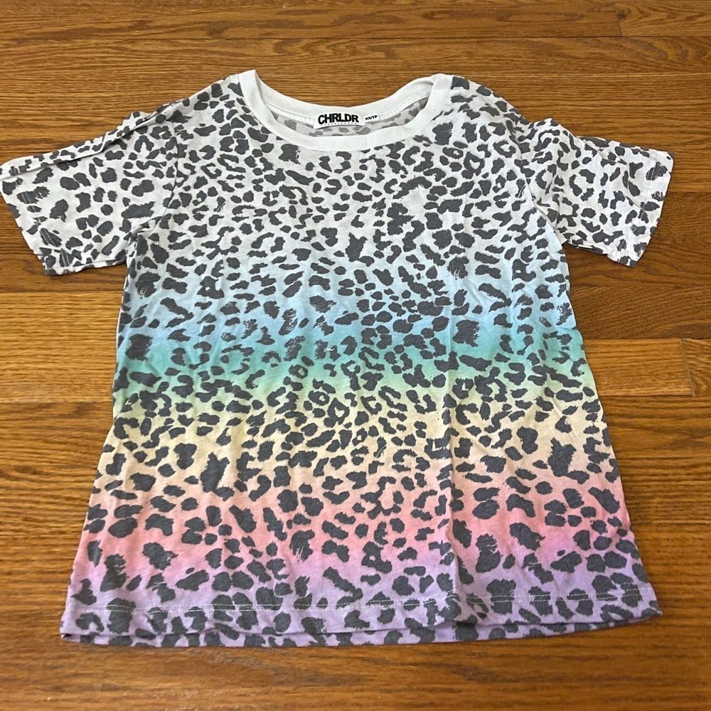 CHRLDR Women’s Rainbow Cheetah T-Shirt Size XS